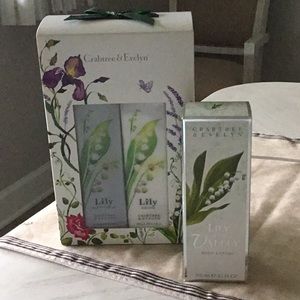 NEW Crabtree & Evelyn Lily Shower Gel and Body Lotion.